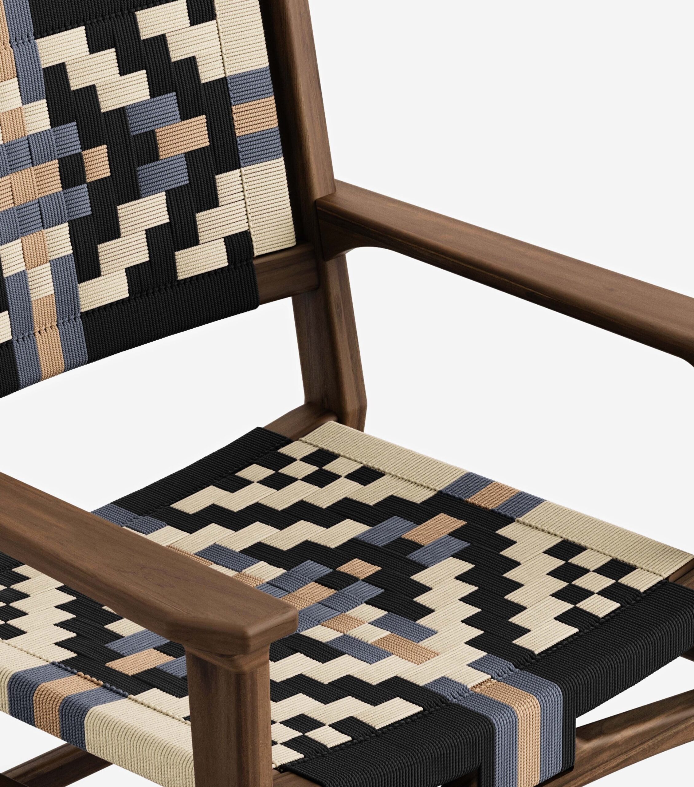 Chontales Dining Chair w/ Armrests | Colonial Pattern - Image 3