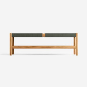 Catalina Bench | Basil Chevron Cord