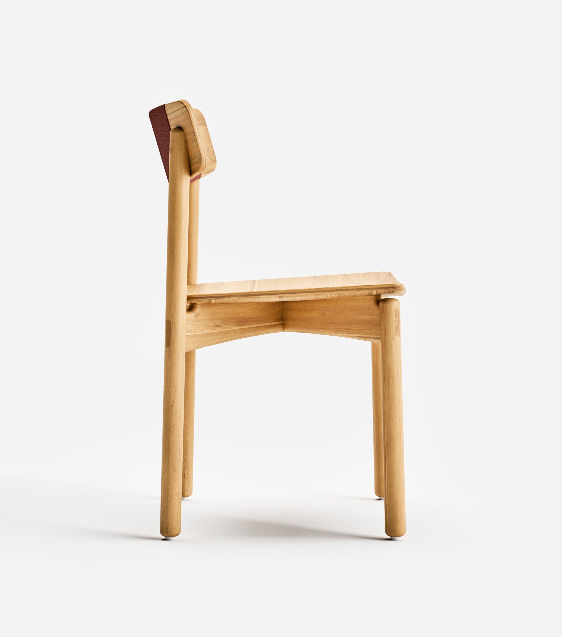 Masaya Stacking Chair | Coral & Burgundy Cord - Image 5
