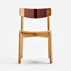 Masaya Stacking Chair | Coral & Burgundy Cord