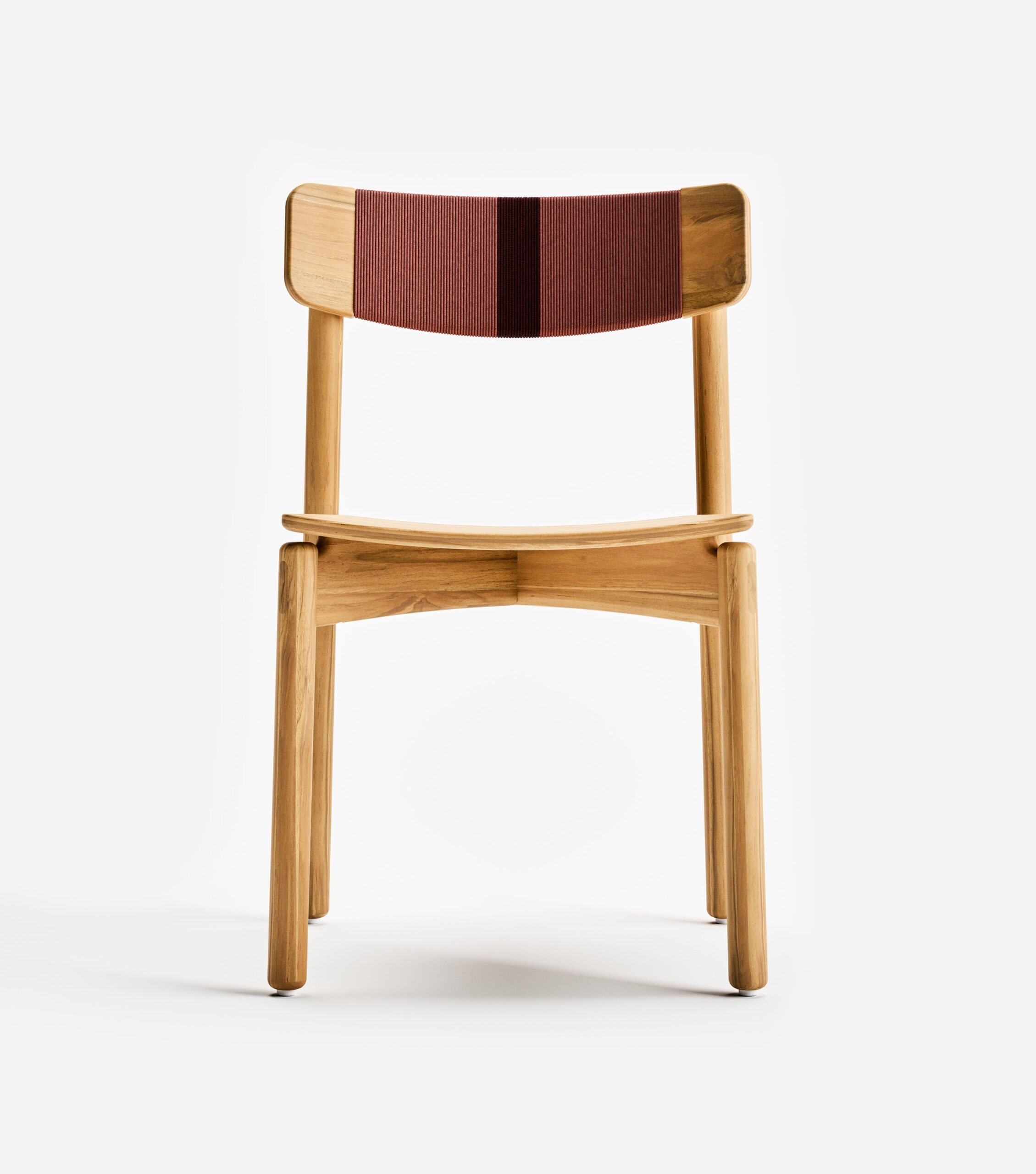 Masaya Stacking Chair | Coral & Burgundy Cord