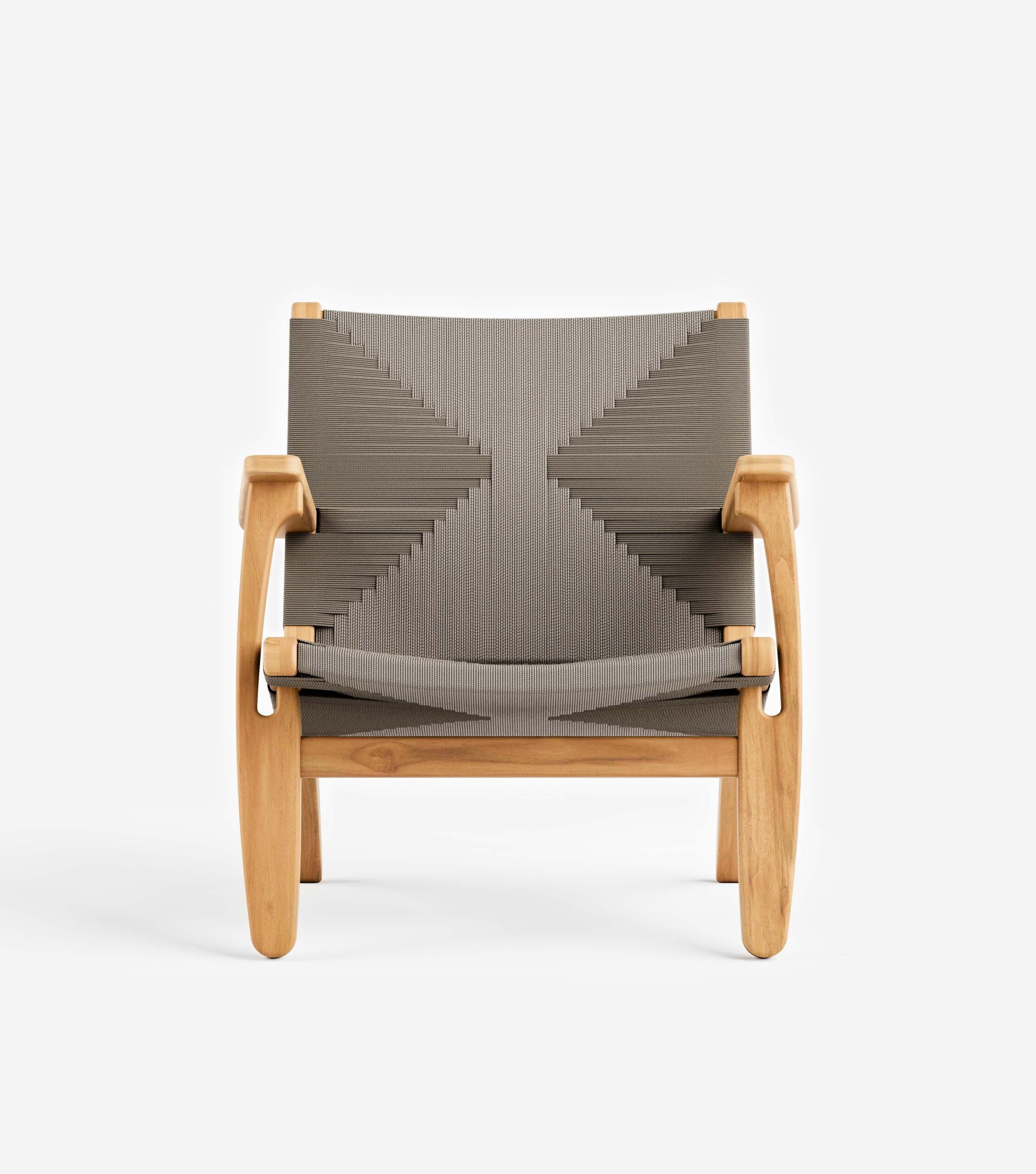 Masaya Armchair | Taupe Cross Braided Cord - Image 2