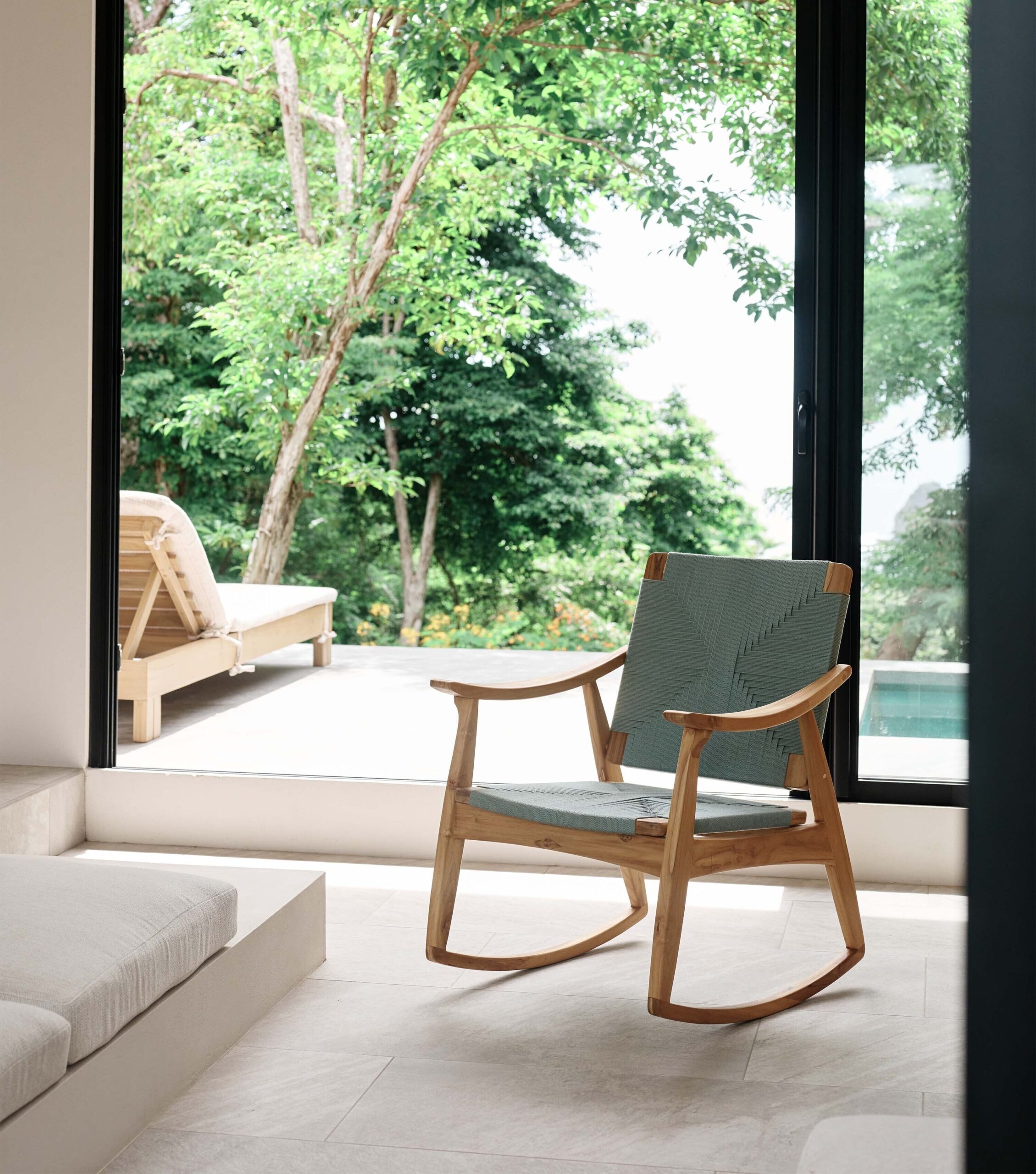 Izapa Rocking Chair | Spa Cross Braided Cord - Image 2